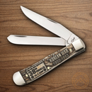 Case XX Series Trapper Korean War Pocket Knife Stainless Steel Blades Bone Handle 22031