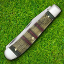 Case XX Vietnam War Trapper Gift Set Pocket Knife Stainless Blades Natural Bone Handle 22040