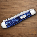 Case XX Trapper Pocket Knife Stainless Steel Blades Sparxx Blue Kirinite Handle