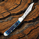 Case XX Masonic Mini Copperlock Folding Knife 2.72" Stainless Blade Blue Bone Handle 25531