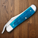 Case XX Russlock Folding Knife Stainless Steel Blade Blue Bone Handle