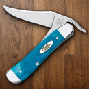 Case XX Russlock Folding Knife Stainless Steel Blade Blue Bone Handle