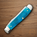 Case XX Mini Trapper Pocket Knife Stainless Blades Caribbean Blue Jigged Bone 25593