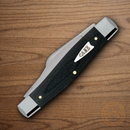 Case XX Stockman Pocket Knife Stainless Steel Blades Black Smooth Micarta Handle 27732