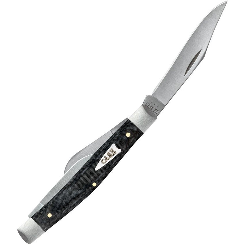 Case XX Stockman Pocket Knife Stainless Steel Clip / Sheepsfoot And Pen Blades Black Smooth Micarta Handle 27818 -Case Cutlery - Survivor Hand Precision Knives & Outdoor Gear Store