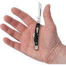 Case XX Small Congress Pocket Knife Stainless Steel Sheepsfoot And Pen Blades Black Smooth Micarta Handle 27821 -Case Cutlery - Survivor Hand Precision Knives & Outdoor Gear Store