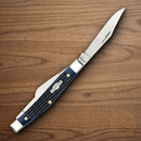 Case XX Stockman Pocket Knife Stainless Steel Blades Blue Jigged Bone Handle 02806