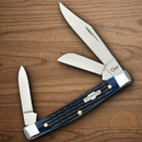 Case XX Stockman Pocket Knife Stainless Steel Blades Blue Jigged Bone Handle 02806