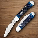 Case XX Mini Copperlock Folding Knife 2.72" Surgical Steel Blade Navy Blue Bone Handle 02864