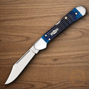 Case XX Mini Copperlock Folding Knife 2.72" Surgical Steel Blade Navy Blue Bone Handle 02864