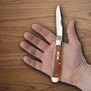 Case XX Trapper Pocket Knife Stainless Steel Blades Smooth Chestnut Bone Handle 28707
