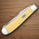 Case XX Trapper Pocket Knife Carbon Steel Blades Yellow Smooth Synthetic Handle 30114