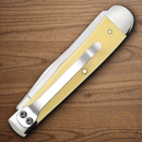 Case XX Trapper Pocket Knife Carbon Steel Blades Yellow Smooth Synthetic Handle 30114