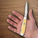 Case XX Trapper Pocket Knife Carbon Steel Blades Yellow Smooth Synthetic Handle 30114