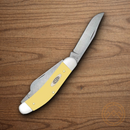 Case XX Sowbelly Pocket Knife Chrome Vanadium Carbon Steel Blades Yellow Synthetic Handle 30118