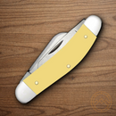 Case XX Sowbelly Pocket Knife Chrome Vanadium Carbon Steel Blades Yellow Synthetic Handle 30118