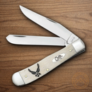 Case XX U.S. Air Force Pocket Knife Stainless Steel Blades Natural Smooth Bone Handle 32403