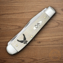 Case XX U.S. Air Force Pocket Knife Stainless Steel Blades Natural Smooth Bone Handle 32403