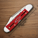 Case XX Chevrolet Folding Knife 2.72" Stainless Steel Blades Red Smooth Synthetic Handle
