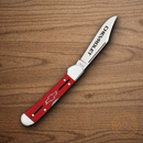 Case XX Chevrolet Folding Knife 2.72" Stainless Steel Blades Red Smooth Synthetic Handle