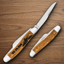 Case XX RAM Medium Stockman Pocket Knife Stainless Steel Blades Bone Handle
