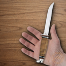 Case XX Hunter Fixed Knife 5" Stainless Steel Clip Blade Stacked Leather Handle