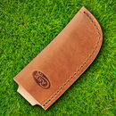 Case XX Large Sheath Folding Knife 4" Brown One Piece Leather Construction 50289