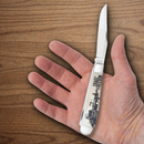 Case XX Iraqi Freedom Trapper Pocket Knife Stainless Steel Blades Natural Bone Handle 50954