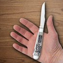 Case XX Enduring Freedom Trapper Pocket Knife Stainless Steel Blades Natural Bone Handle 50955