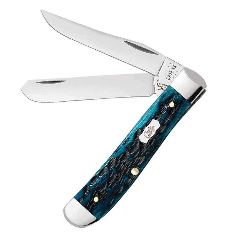 Case XX Mini Trapper Pocket Knife Stainless Steel Clip And Spey Blades Jigged Bone Handle 51852 -Case Cutlery - Survivor Hand Precision Knives & Outdoor Gear Store