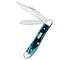 Case XX Peanut Pocket Knife Stainless Steel Clip And Pen Blades Mediterranean Blue Jigged Bone Handle 51858 -Case Cutlery - Survivor Hand Precision Knives & Outdoor Gear Store