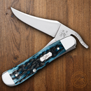 Case XX Russlock Folding Knife Stainless Steel One-Hand Opening Clip Blade Pocket Worn Mediterranean Blue Jigged Bone Handle 51859