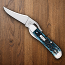 Case XX Russlock Folding Knife Stainless Steel One-Hand Opening Clip Blade Pocket Worn Mediterranean Blue Jigged Bone Handle 51859
