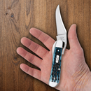 Case XX Russlock Folding Knife Stainless Steel One-Hand Opening Clip Blade Pocket Worn Mediterranean Blue Jigged Bone Handle 51859