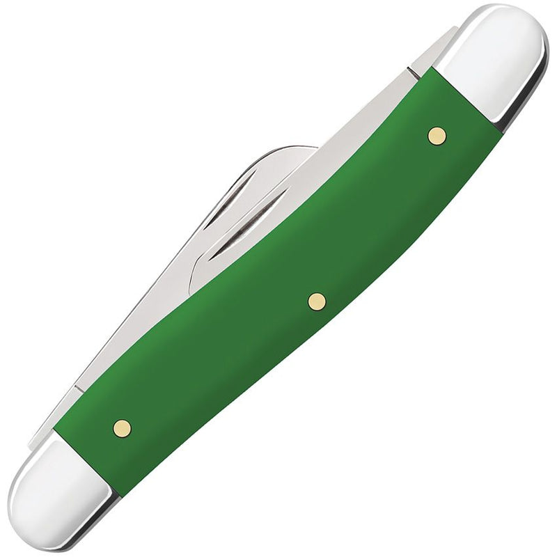 Case XX Med Stockman Pocket Knife Stainless Steel Clip / Sheepsfoot And Spey Blades Green Smooth Synthetic Handle 53392 -Case Cutlery - Survivor Hand Precision Knives & Outdoor Gear Store