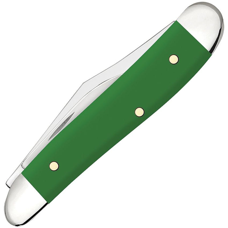 Case XX Peanut Pocket Knife Stainless Steel Clip And Pen Blades Green Smooth Synthetic Handle 53393 -Case Cutlery - Survivor Hand Precision Knives & Outdoor Gear Store