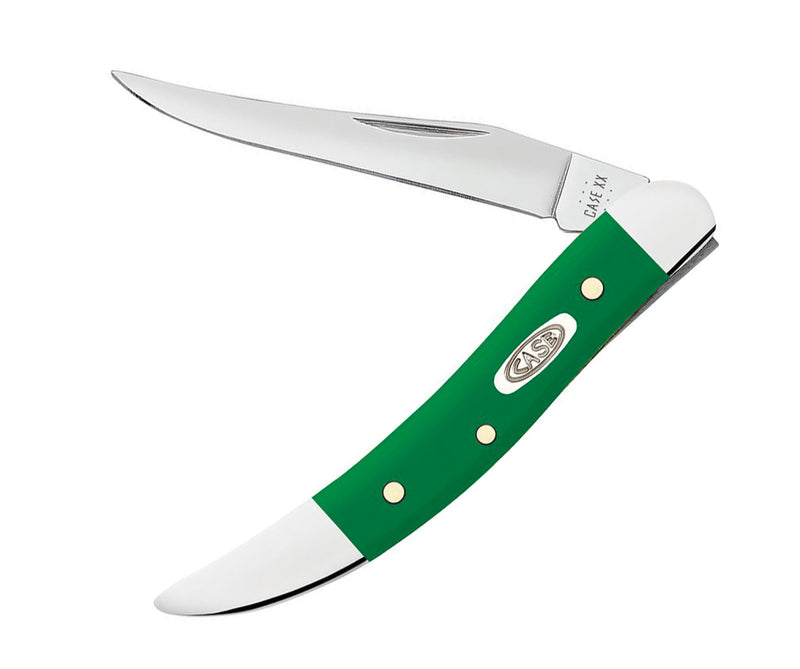 Case XX Sm Toothpick Folding Knife Stainless Steel Long Clip Blade Green Smooth Synthetic Handle 53394 -Case Cutlery - Survivor Hand Precision Knives & Outdoor Gear Store