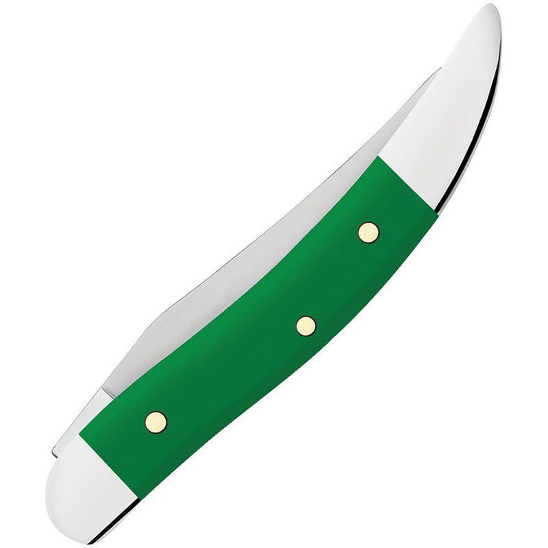 Case XX Sm Toothpick Folding Knife Stainless Steel Long Clip Blade Green Smooth Synthetic Handle 53394 -Case Cutlery - Survivor Hand Precision Knives & Outdoor Gear Store