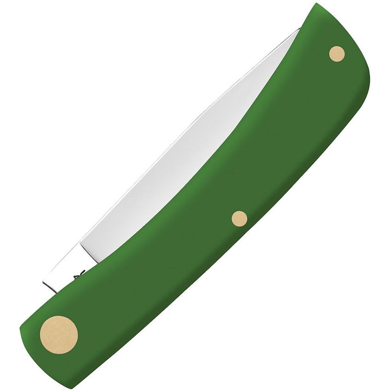 Case XX Sod Buster Jr Folding Knife Stainless Steel Skinner Blade Green Smooth Synthetic Handle 53395 -Case Cutlery - Survivor Hand Precision Knives & Outdoor Gear Store