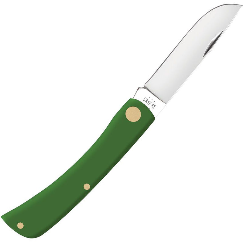 Case XX Sod Buster Jr Folding Knife Stainless Steel Skinner Blade Green Smooth Synthetic Handle 53395 -Case Cutlery - Survivor Hand Precision Knives & Outdoor Gear Store