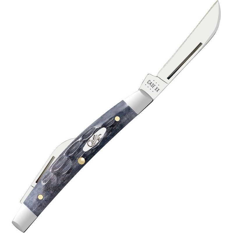Case XX Sm Congress Pocket Knife Carbon Steel Sheepsfoot And Pen Blades Worn Crandall Gray Jigged Bone Handle 58422 -Case Cutlery - Survivor Hand Precision Knives & Outdoor Gear Store