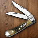 Case XX Tiny Trapper Pocket Knife Stainless Steel Blades Genuine Stag Handle 05968
