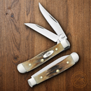 Case XX Tiny Trapper Pocket Knife Stainless Steel Blades Genuine Stag Handle 05968
