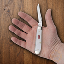 Case XX Mini Trapper Sparxx Pocket Knife Stainless Blades White Synthetic Handle 60186