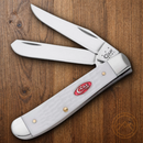 Case XX Mini Trapper Sparxx Pocket Knife Stainless Blades White Synthetic Handle 60186
