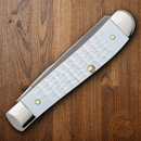Case XX Mini Trapper Sparxx Pocket Knife Stainless Blades White Synthetic Handle 60186