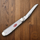 Case XX Mini Trapper Sparxx Pocket Knife Stainless Blades White Synthetic Handle 60186