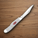 Case XX Peanut Pocket Knife Stainless Steel Blades Sparxx White Synthetic Handle
