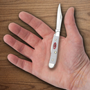 Case XX Peanut Pocket Knife Stainless Steel Blades Sparxx White Synthetic Handle