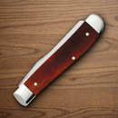Case XX Disciple Pocket Knife Stainless Steel Blades Red Chestnut Smooth Bone Handle
